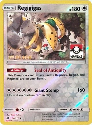 Image of Regigigas 084/111  - Reverse Holofoil League & Championship Cards - Promo