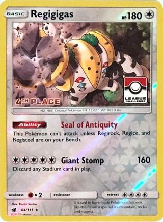 Image of Regigigas - 84/111 (League Challenge) [4th Place]/111  - Reverse Holofoil League & Championship Cards - Promo