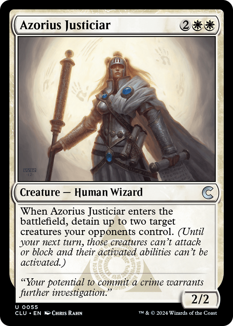 Image of Azorius Justiciar (CLU-055) - Ravnica: Clue Edition