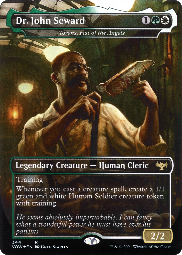 Image of Dr. John Seward - Torens, Fist of the Angels (VOW-344) - Innistrad: Crimson Vow / Dr. John Seward (Borderless) Foil