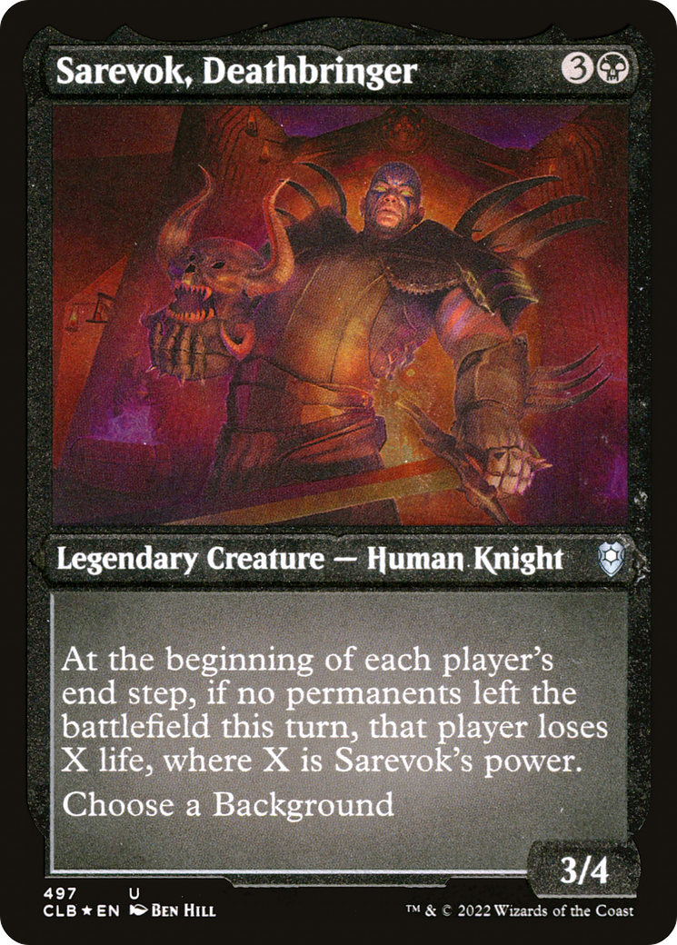 Image of Sarevok, Deathbringer (CLB-497) - Commander Legends: Battle for Baldur's Gate Etched Foil