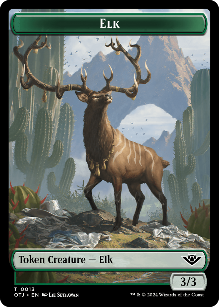 Image of Elk (TOTJ-013) - Outlaws of Thunder Junction Tokens