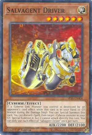 Image of Salvagent Driver (Starfoil) (SP18-EN004) - Star Pack VRAINS 1st Edition