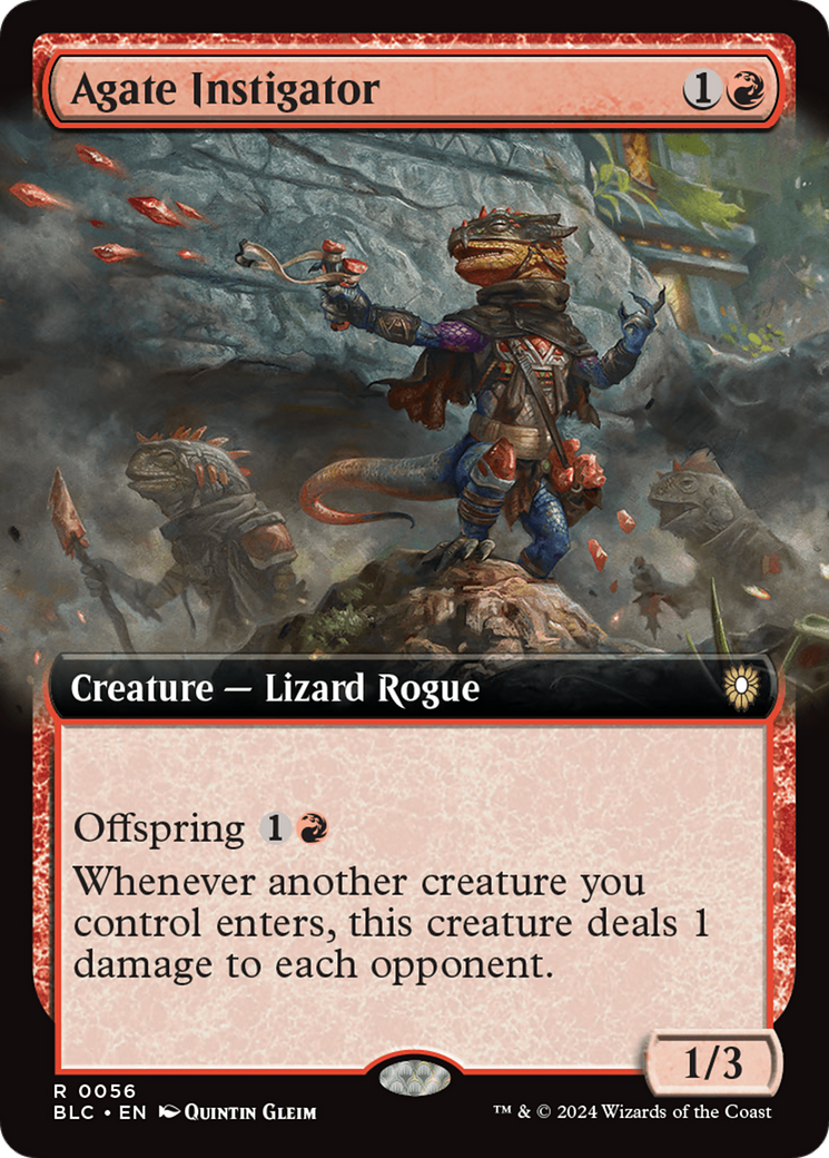 Image of Agate Instigator (Extended Art) (BLC-056) - Bloomburrow Commander: (Extended Art)