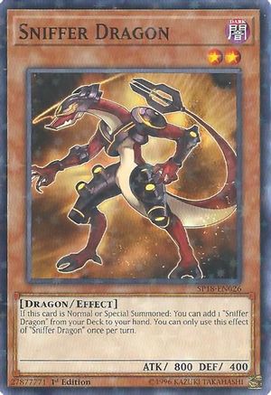 Image of Sniffer Dragon (Starfoil) (SP18-EN026) - Star Pack VRAINS 1st Edition