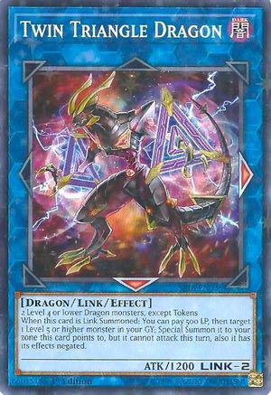 Image of Twin Triangle Dragon (Starfoil) (SP18-EN036) - Star Pack VRAINS 1st Edition