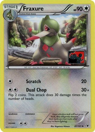 Image of Fraxure 087/101  - Reverse Holofoil League & Championship Cards - Promo