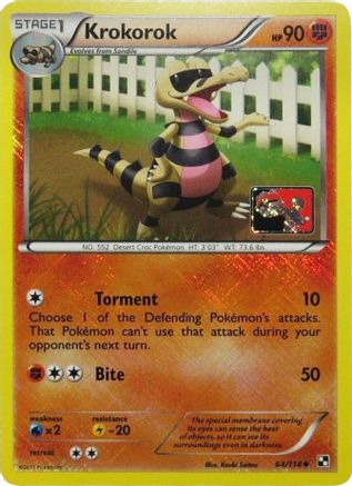 Image of Krokorok 064/114  - Reverse Holofoil League & Championship Cards - Promo
