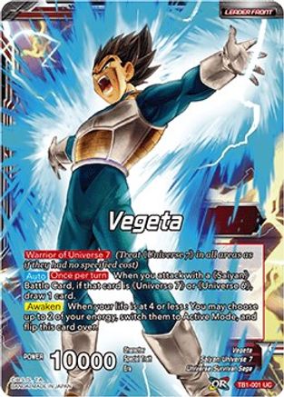 Image of Vegeta // Saiyan Bond Vegeta (TB1-001) - Tournament of Power