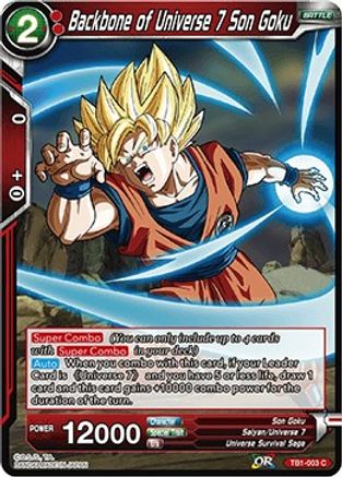 Image of Backbone of Universe 7 Son Goku (TB1-003) - Tournament of Power Foil