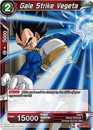 Image of Gale Strike Vegeta (TB1-005) - Tournament of Power Foil