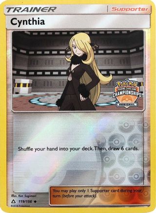 Image of Cynthia 119/156  - Reverse Holofoil League & Championship Cards - Promo