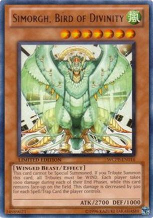 Image of Simorgh, Bird of Divinity (WCPP-EN016) - World Championship 2010 Card Pack Limited