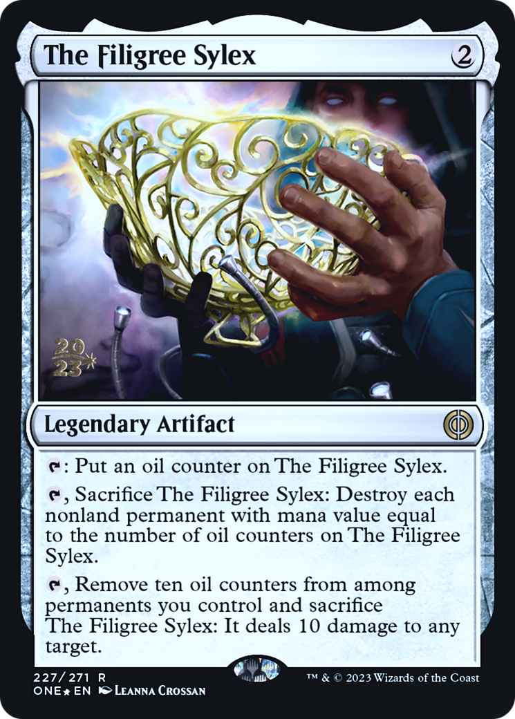Image of The Filigree Sylex (PRE-227) - Phyrexia: All Will Be One Promos Foil