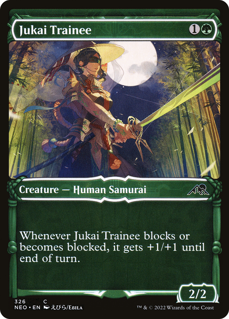 Image of Jukai Trainee (Showcase) (NEO-326) - Kamigawa: Neon Dynasty: (Showcase)