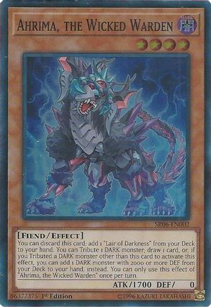 Image of Ahrima, the Wicked Warden (SR06-EN002) - Structure Deck: Lair of Darkness 1st Edition