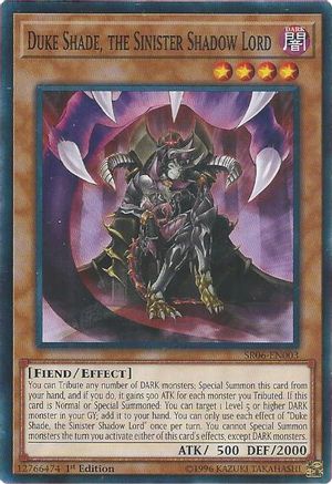 Image of Duke Shade, the Sinister Shadow Lord (SR06-EN003) - Structure Deck: Lair of Darkness 1st Edition
