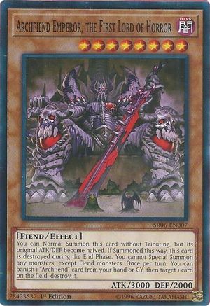 Image of Archfiend Emperor, the First Lord of Horror (SR06-EN007) - Structure Deck: Lair of Darkness 1st Edition