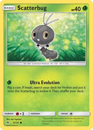 Image of Scatterbug (6) 006  - Reverse Holofoil SM  Forbidden Light - Common