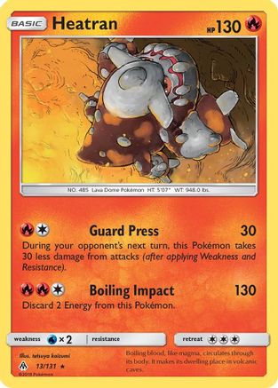Image of Heatran 013  - Reverse Holofoil SM  Forbidden Light - Rare