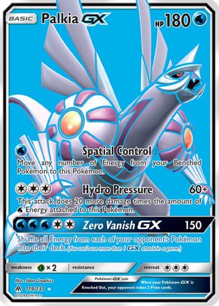 Image of Palkia GX (Full Art) 119  - Holofoil SM  Forbidden Light - Ultra Rare
