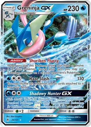Image of Greninja GX 024/131  - Holofoil SM  Forbidden Light - Ultra Rare