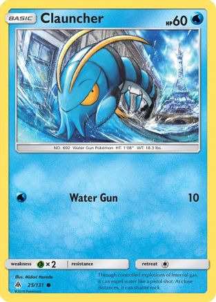 Image of Clauncher 025  - Reverse Holofoil SM  Forbidden Light - Common