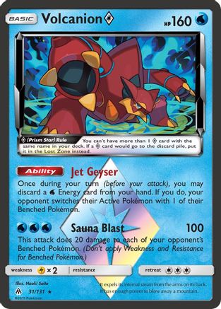 Image of Volcanion Prism Star 031/131  - Holofoil SM  Forbidden Light - Prism Rare