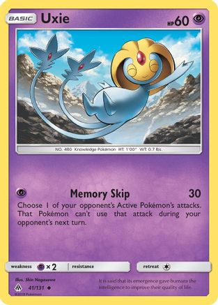 Image of Uxie 041/131  - Reverse Holofoil SM  Forbidden Light - Uncommon