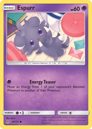 Image of Espurr 044/131  - Reverse Holofoil SM  Forbidden Light - Common