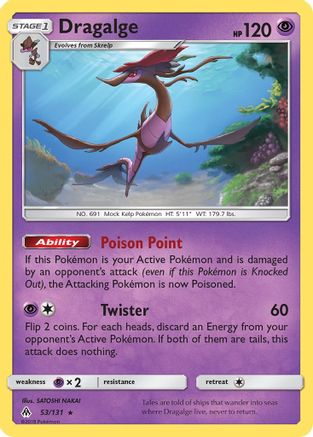Image of Dragalge 053  - Reverse Holofoil SM  Forbidden Light - Rare