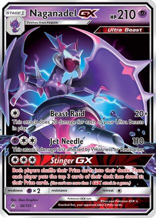 Image of Naganadel GX 056/131  - Holofoil SM  Forbidden Light - Ultra Rare
