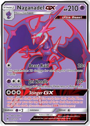 Image of Naganadel GX (Full Art) 121  - Holofoil SM  Forbidden Light - Ultra Rare