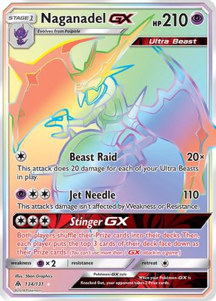 Image of Naganadel GX (Secret) 134  - Holofoil SM  Forbidden Light - Secret Rare