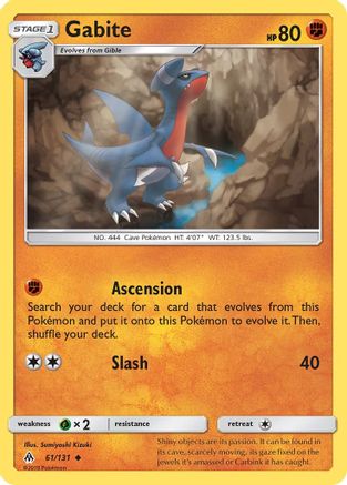 Image of Gabite 061/131  - Reverse Holofoil SM  Forbidden Light - Uncommon