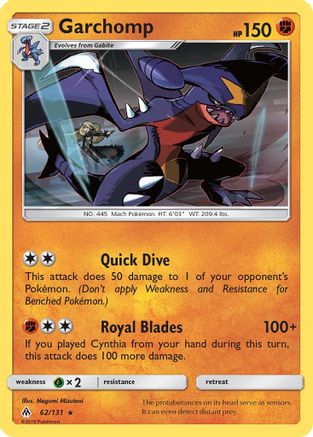 Image of Garchomp 062/131  - Holofoil SM  Forbidden Light - Holo Rare