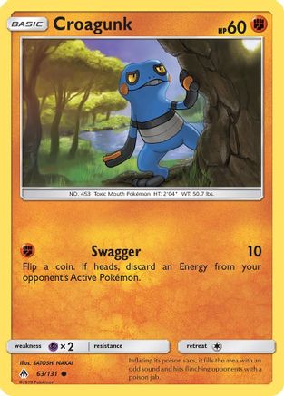 Image of Croagunk 063  SM  Forbidden Light - Common