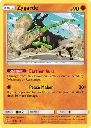 Image of Zygarde (71) 071/131  - Reverse Holofoil SM  Forbidden Light - Uncommon
