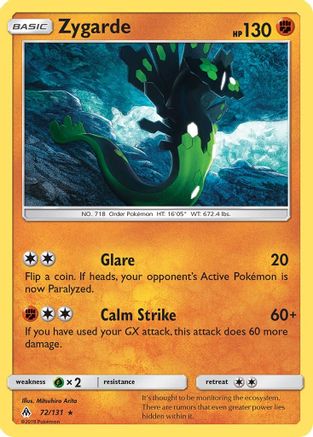Image of Zygarde (72) 072/131  SM  Forbidden Light - Rare