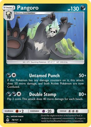 Image of Pangoro 078  SM  Forbidden Light - Rare
