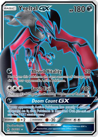 Image of Yveltal GX (Full Art) 124  - Holofoil SM  Forbidden Light - Ultra Rare