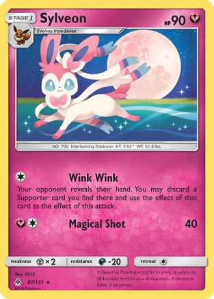 Image of Sylveon 087/131  - Reverse Holofoil SM  Forbidden Light - Rare