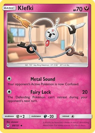 Image of Klefki 089/131  - Reverse Holofoil SM  Forbidden Light - Uncommon