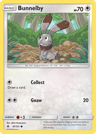 Image of Bunnelby 097  - Reverse Holofoil SM  Forbidden Light - Common