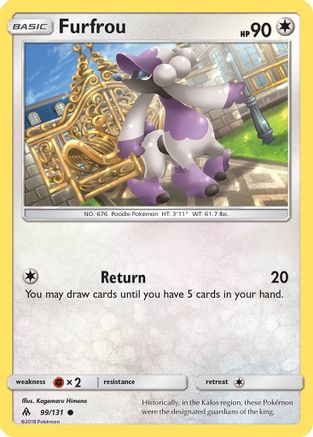 Image of Furfrou 099  - Reverse Holofoil SM  Forbidden Light - Common