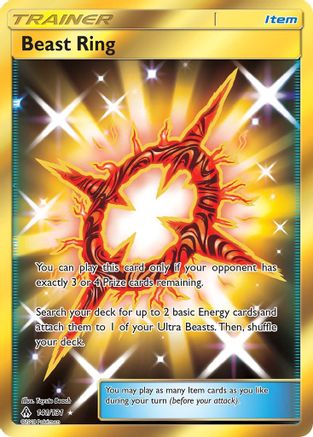 Image of Beast Ring (Secret) 141  - Holofoil SM  Forbidden Light - Secret Rare