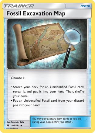 Image of Fossil Excavation Map 107/131  SM  Forbidden Light - Uncommon