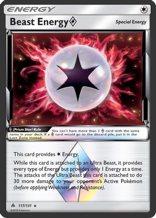 Image of Beast Energy Prism Star 117/131  - Holofoil SM  Forbidden Light - Prism Rare