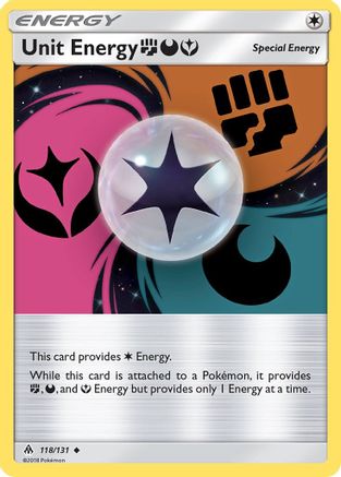 Image of Unit Energy FDY 118/131  - Reverse Holofoil SM  Forbidden Light - Uncommon