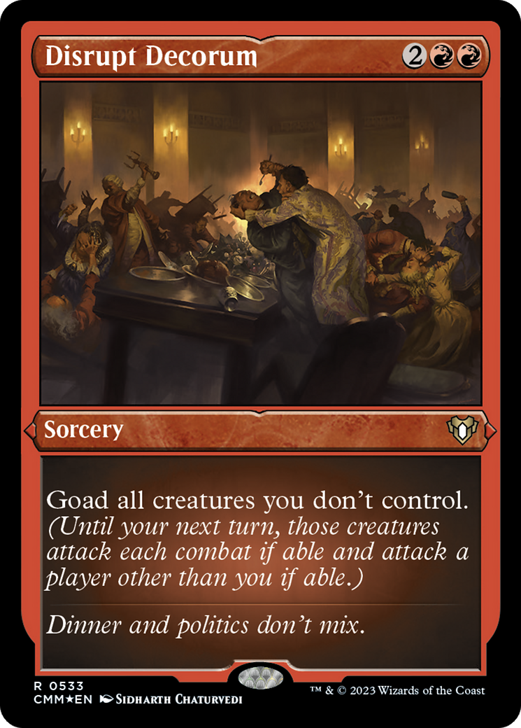 Image of Disrupt Decorum (CMM-533) - Commander Masters Etched Foil